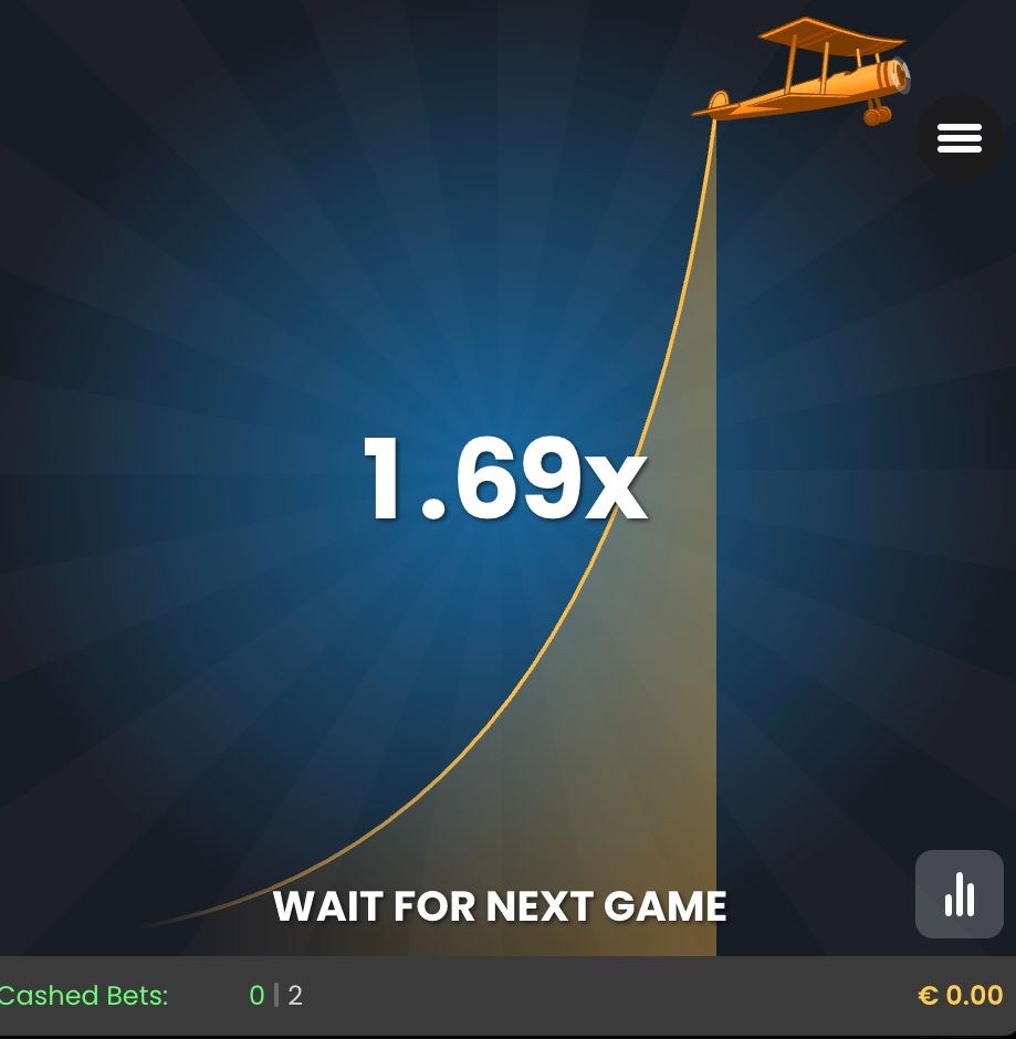 Самолет в High Flyer летит, множитель 1.69x